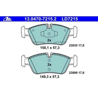 ATE Ceramic front bake pads for BMW 1er & 3er e81 e87 e90