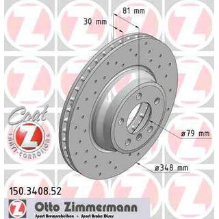 Zimmermann Sport Bremsscheibe Vorderachse fr BMW e65 e66 348x30mm