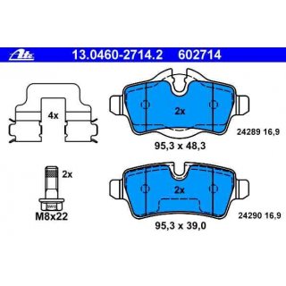 ATE  Bremsbelge HA fr Mini R56 - R57