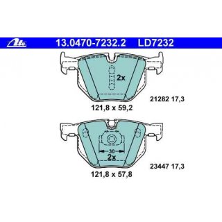 Satz CERAMIC Bremsbelge HA von ATE fr BMW X5 & X6 E70 - E72