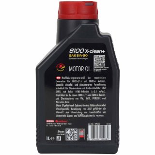 Motul 8100 X-CLEAN+ 5W30 Motorl BMW Longlife 2004 1 Liter