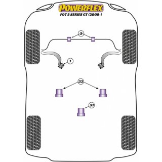 Powerflex PFR5-6031 PU Hinteres Differentiallager fr BMW 5er F10 F07 6er F06 7er F01 (Nr.41)