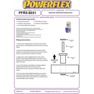 Powerflex PFR5-6031 PU Hinteres Differentiallager fr BMW 5er F10 F07 6er F06 7er F01 (Nr.41)