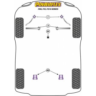 Powerflex PFR5-6031 PU Rear Diff Rear Mounting Bush for BMW 5er F10 F07 6er F06 7er F01 (No.41)