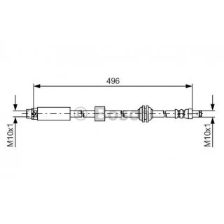 1x Bosch Brake Hose Front Axle for BMW 5er E60 / E61 XDrive Models