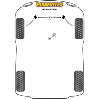 2x Powerflex PFF5-6201 PU Buchse fr Zugstrebe vorderer Querlenker fr BMW F10 M5 F06 F12 F13 M6 (Nr.1)