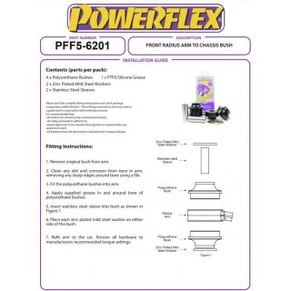 2x Powerflex PFF5-6201 PU Buchse fr Zugstrebe vorderer Querlenker fr BMW F10 M5 F06 F12 F13 M6 (Nr.1)