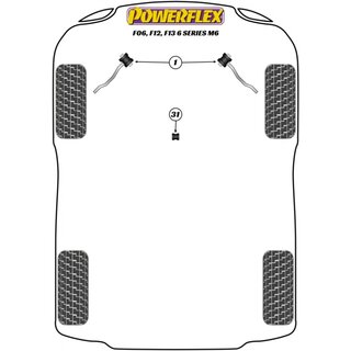 2x Powerflex PFF5-6201 PU Buchse mit Sturzverstellung fr Zugstrebe vorderer Querlenker fr BMW F10 M5 F06 F12 F13 M6 (Nr.1)