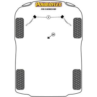 2x Powerflex PFF5-6201 PU Buchse mit Sturzverstellung fr Zugstrebe vorderer Querlenker fr BMW F10 M5 F06 F12 F13 M6 (Nr.1)