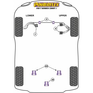 4x Powerflex PU Vorderachse Querlenkerbuchsen Oben fr BMW 5er 6er 7er i8 F01 F06 F07 F10 F11 F12 F13 (Nr.4)