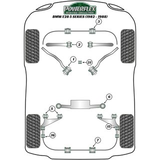 4 x Powerflex PFR5-606H PU Buchsen Achsschwingen fr BMW e28 e24 e34 e32 (Nr.5)