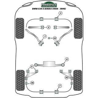 Powerflex PFR5-631H Rear Diff Front Mounting Bush for BMW 5er E34 7er E32  (No.41)