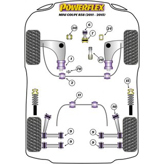 1x Powerflex PFF5-170 Edelstahl Ausrckhebel Stift Umlenkung fr Mini (Nr.70)