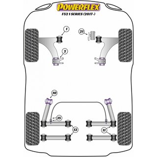 1x Powerflex PFF5-270 Edelstahl Ausrckhebel Stift Umlenkung fr BMW Mini (Nr.70)