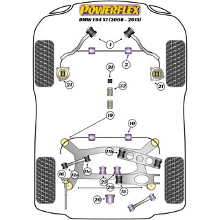 1x Powerflex PFF5-470 Edelstahl Ausrckhebel Stift Umlenkung fr BMW (Nr.70)