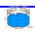 ATE Brake Pads Front Axle for 348mm Brake Discs for BMW