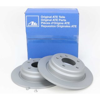 ATE rear brake discs 298x10mm for BMW e39 unventilated