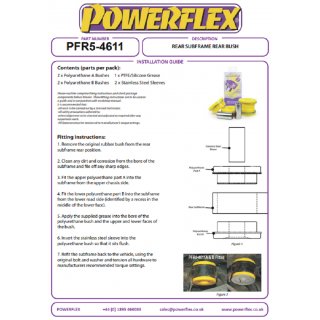 2 x Powerflex PFR5-4611 rear subframe rear bush BMW E46 X3 Z4 (No.11)