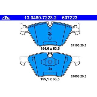 ATE Bremskltze Bremsbelge fr BMW 1er e81 e82 e87