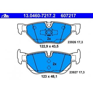 ATE Bremsbelge Hinterachse fr BMW e81 e87 e90 e91 e92 e93 X1 e84