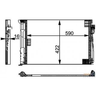 Mahle Behr Premium Line Condenser air conditioning with drier for BMW E60 E61 E63 E64 E65 E66 patrol