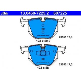 ATE Brake Pads Rear Axle for BMW 3er e90 e91 e92 e93