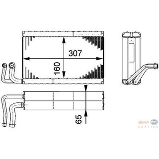 MAHLE BEHR Evaporator for air conditioner for BMW E60 E61 E63 E64