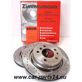 Zimmermann Sport Bremsscheiben gelocht 300x20mm Hinterachse fr BMW BMW 5er E34 540i M5