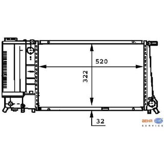 Mahle Khler BMW E34 520 24V Schalter ohne Klima