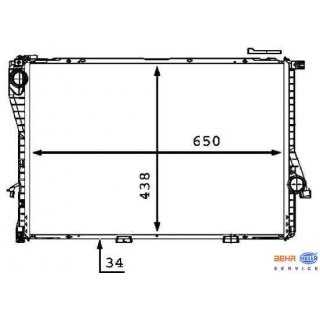 Hella Behr Premium Line radiator for BMW e39 520i 523i 525i 528i 530i 535i 540i e38 728i