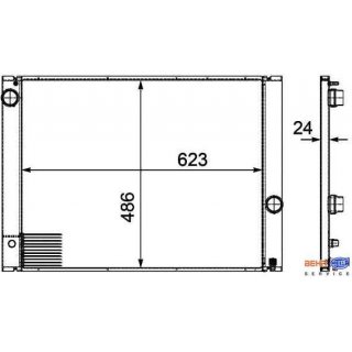 MAHLE Hella Behr Premium Line radiator for BMW e60 e61 e63 e64 e65 e66 gasoline with automatic transmission