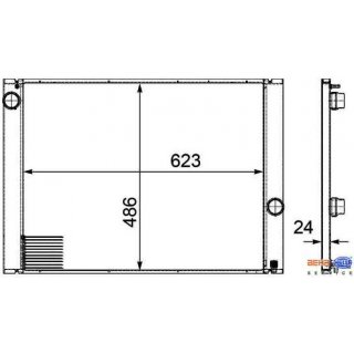 MAHLE Hella Behr Premium Line radiator for BMW e60 e61 e63 e64 gasoline with manual gear