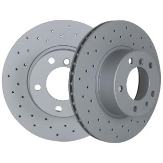 Zimmermann Sport brake discs drilled BMW e34 e32 Front Axle 302x22mm