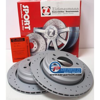 Zimmermann Sport Bremsscheibe gelocht 298x20mm Hinterachse fr BMW e39