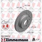 Zimmermann Sport Bremsscheibe Hinterachse fr BMW e46...