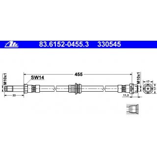 ATE brake line / brake hose / rear axle for BMW E46