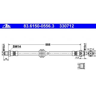 ATE Bremsschlauch vorne fr BMW E65 E66