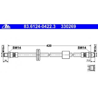 ATE Bremsschlauch vorne fr BMW E24 & E28