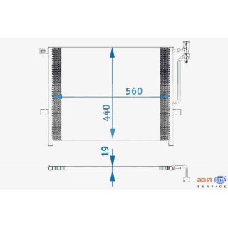 Hella Behr Condenser air condition BMW e46 petrol