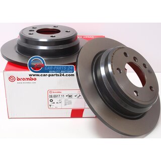 Brembo Brake Disc Rear Axle for BMW E39 298x10mm unventilated