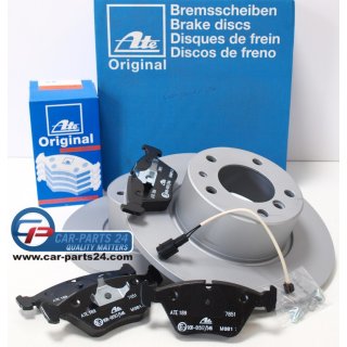 ATE front brake set for BMW E34 with 302x12mm brake discs + brake pads + sensor