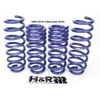 H&R 29147-4 lowerings springs 35/45mm Mercedes W164 ML 350 - ML 500 4-matic without air suspension