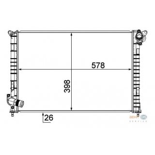 Wasserkhler von Hella Behr fr Mini R50- R53 One / Cooper