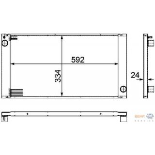 Wasserkhler von Hella Behr fr Mini  R50 R53 Works R55 - R61