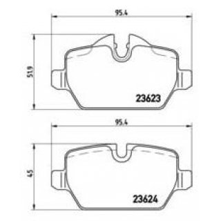 Brembo Bremsbelge Hinterachse fr BMW e81 e87 e90 e91 e92 1,6 - 2,0i 1,6 - 1,8d