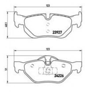 Brembo Bremsbelge Hinterachse fr BMW e81 e82 e84 e87 e88 e90 - e93 1,6 - 3,0