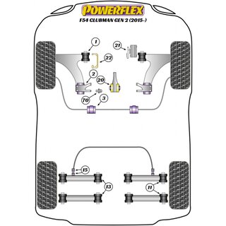 2x Powerflex PFR5-1311 PU Rear Lower Lateral Arm Outer Bush for BMW MINI (No.11)