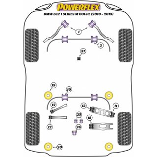 Powerflex PFR5-1226 hinteres Differentiallager BMW e82 M / 90 e92 e93 M3 (Nr.26)