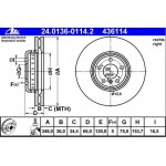 ATE Bremsscheibe Vorderachse rechts 348x36mm BMW F10 F18...