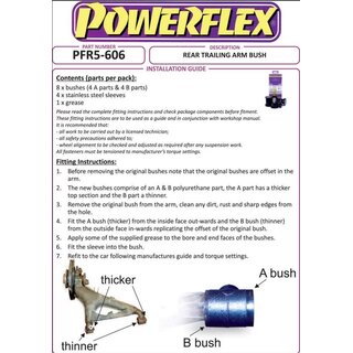 4 x Powerflex PFR5-606 PU Buchsen Achsschwingen fr BMW e28 e24 e34 e32 (Nr.5)